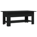 vidaXL Coffee Table Black 40.2"x21.7"x16.5" Engineered Wood