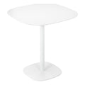Pangea Home Panna 27.5" Modern Metal Bistro Dining Table In White