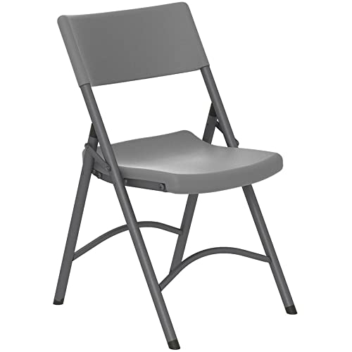 Dorel® - Folding Chair - Zown Classic Commercial Resin Folding Chair - Polyethylene/Steel - 18.9&quot; d x 20.7&quot; w x 32.6&quot; h