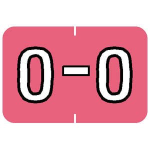 Tabbies Barkley Abkm Compatible 71620 Series Alpha Labels, Pink 'O', 1   H X 1-1/2   W Label Size, Filing Color Code System, 2