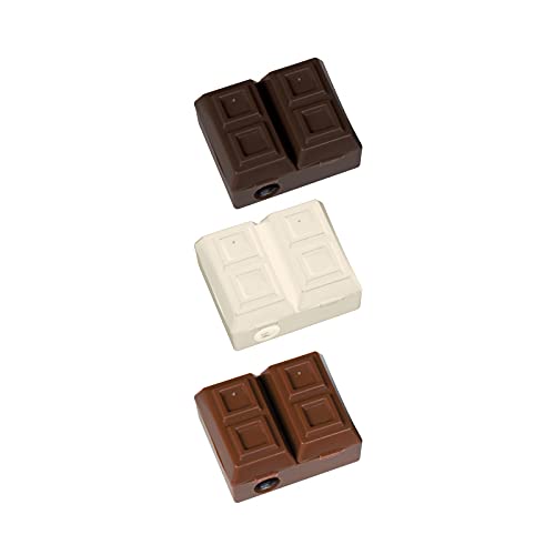 Chocolate Bar Pencil Sharpeners With Scented Erasers (6X Pcs)