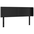 Vidaxl Led Headboard, Upholstered Headboard For Bed Home, Bed Headboard With Led Light, Bedroom Furniture, Black 57.9"X6.3"X30.7"/34.6" Faux Leather