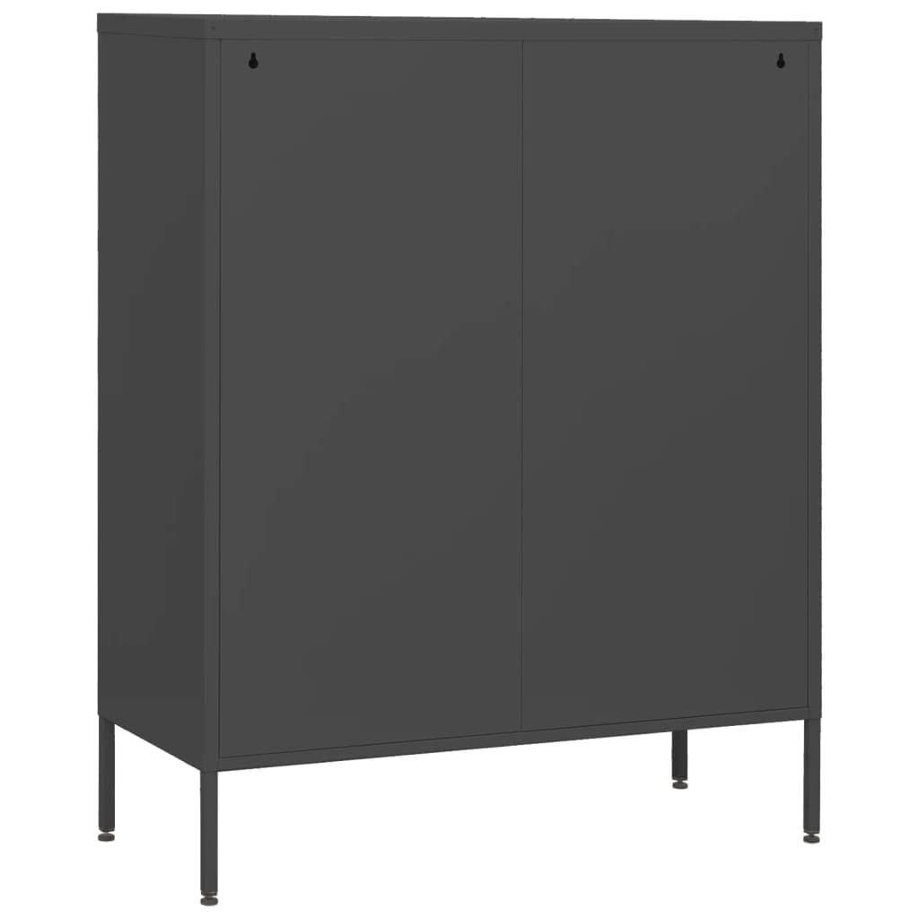 vidaXL Chest of Drawers Anthracite 31.5&quot;x13.8&quot;x40&quot; Steel