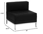 Flash Furniture HERCULES Imagination Series Contemporary Black LeatherSoft Middle Chair