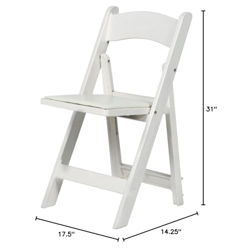 Commercial Seating Products Resin White Folding Chairs, 1-Pack