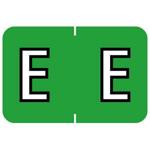 Tabbies Barkley Abkm Compatible 71620 Series Alpha Labels, Light Green 'E', 1   H X 1-1/2   W Label Size, Filing Color Code Sy