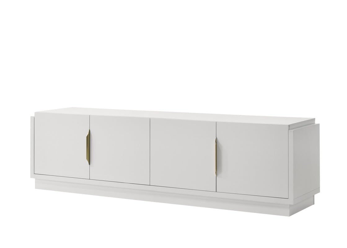 LILOLA LIVING Palmer 70&quot; W White 4-Door TV Stand