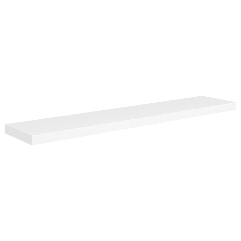 vidaXL Floating Wall Display Shelf 47.2x9.3x1.5 - White, Honeycomb MDF and Metal Construction, Easy Mount, Stylish Storage and Decor Solution