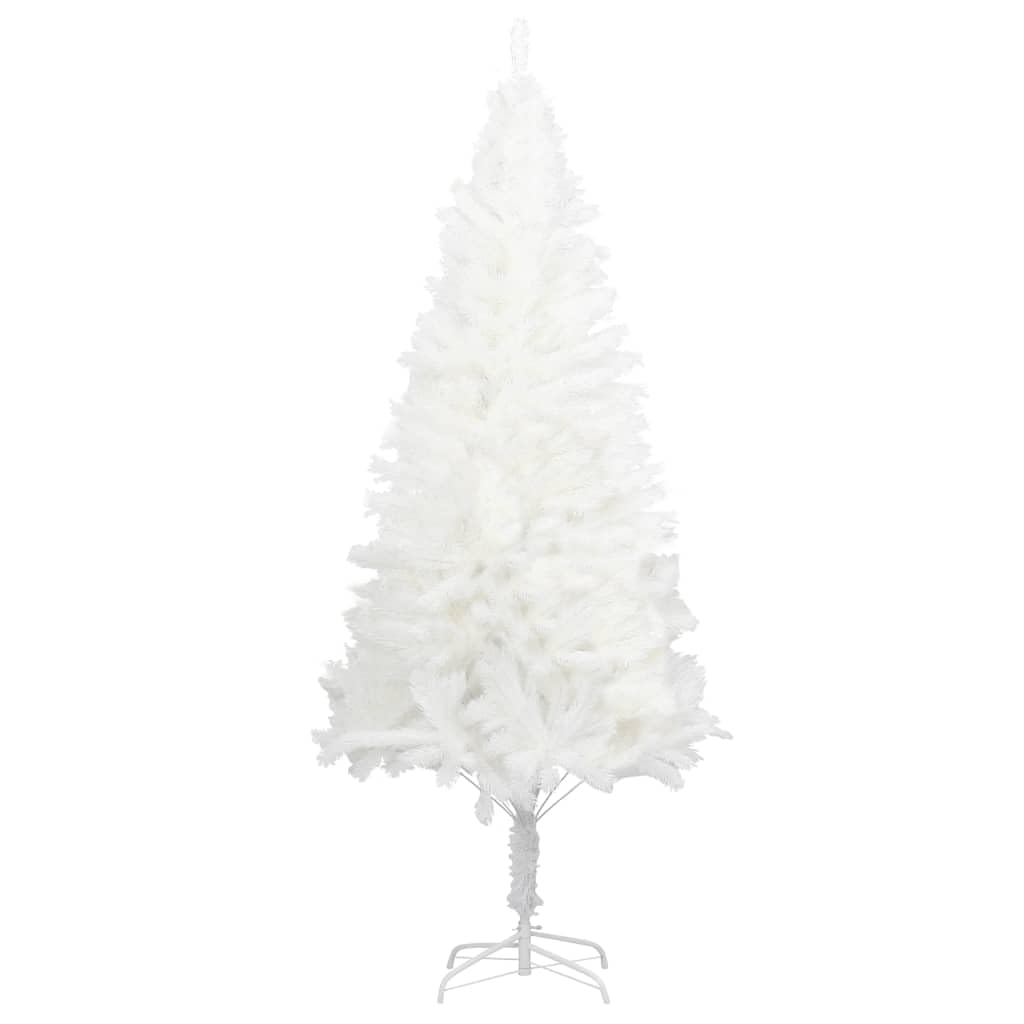 vidaXL Lifelike Artificial Christmas Tree-White, PE Needle Branches, Durable Steel Base, Indoor/Outdoor, Weather-Resistant, Economical, 4 ft Height