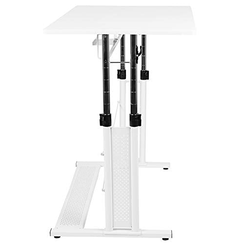 Flash Furniture Fairway Height Adjustable (27.25-35.75&quot;H) Sit To Stand Home Office Desk - White