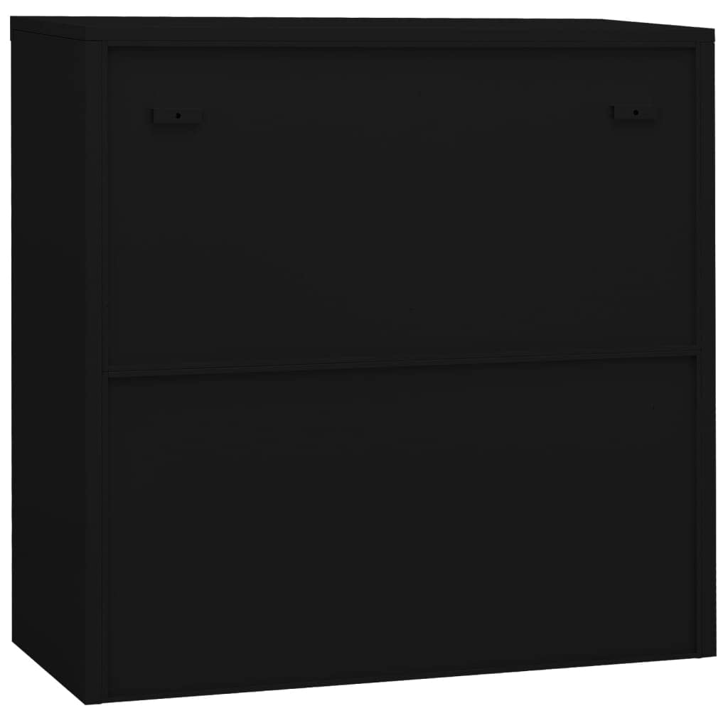 SKM Office Cabinet Black 35.4&quot;x15.7&quot;x35.4&quot; Steel