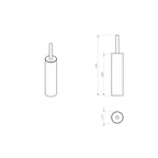 Gedy Ed34-13 Toilet Brush Holder, 1.07' L X 2.95' W, Chrome