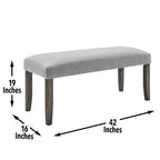 Steve Silver Co Emily Backless Bench