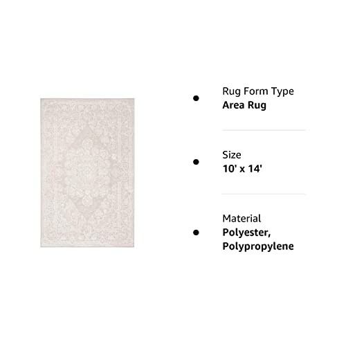 Safavieh Reflection Collection Area Rug - 10' X 14', Creme & Ivory, Vintage Distressed Design, Non-Shedding & Easy Care, Ideal F