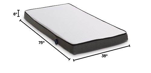 Baxton Studio Emery 6-Inch Dual Layered Twin Size Memory Foam Mattress