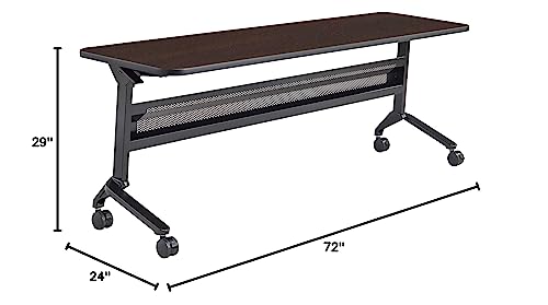 Safco Products Flip-N-Go Training Table, Mocha 24&quot;x 72&quot; Regal Mahogany