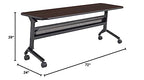 Safco Products Flip-N-Go Training Table, Mocha 24"x 72" Regal Mahogany