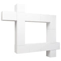 vidaXL TV Cabinet Set 9 Piece Home Living Room Bedroom Furniture HiFi Stereo Cabinet TV Stand Media Unit Entertainment Center Engineered Wood White