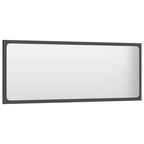 vidaXL Bathroom Mirror Home Hallway Bedroom Laundry Room Washroom Vanity Unit Wall Mirror Furniture Gray 39.4"x0.6"x14.6" Engineered Wood