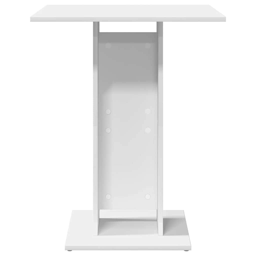 vidaXL Bistro or Dining Table - Engineered Wood, Modern Design, Easy Assembly and Maintenance, Durable, White - 23.6&quot;x23.6&quot;x29.5&quot;