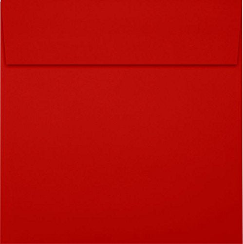 Luxpaper Square Invitation Envelopes | Peel & Press | 5' X 5' | Holiday Red | 60Lb. Text | 50 Qty
