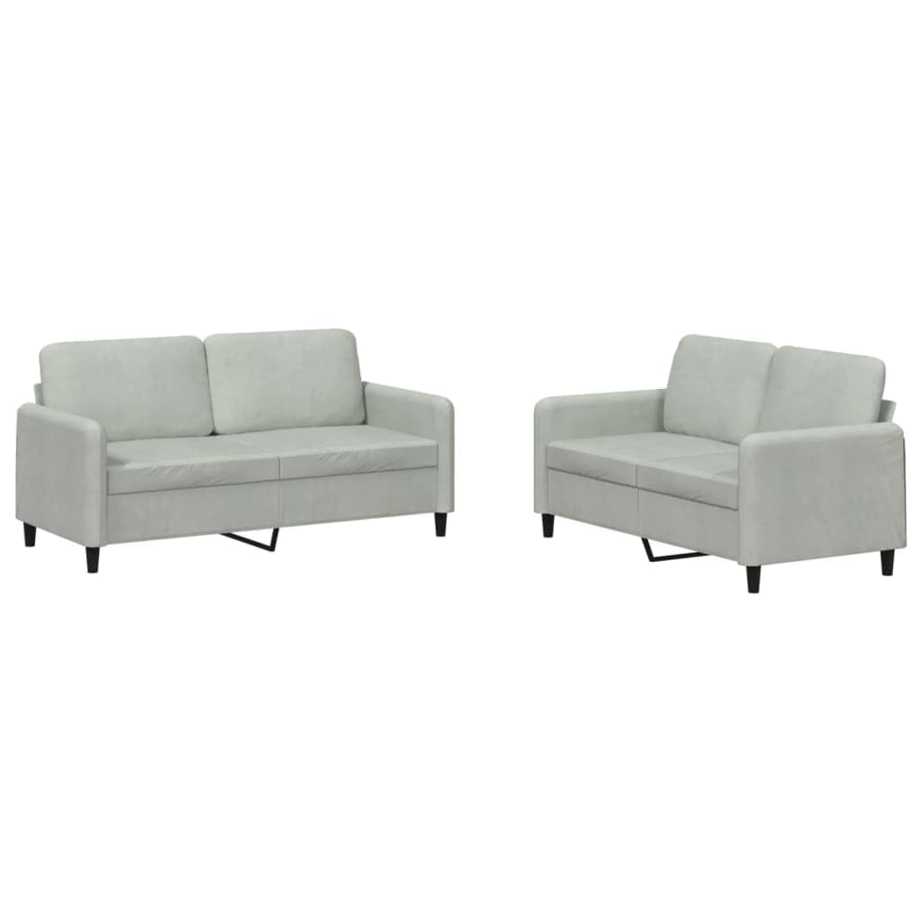 vidaXL 2-Piece Modern Sofa Set with Roll Pillows - Thumbnail 4