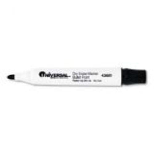Universal174; Dry Erase Marker, Bullet Tip, 12 Ct - Black Black