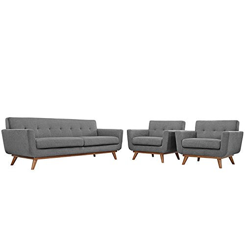 Engage Armchairs And Sofa Set Of 3 In Gray