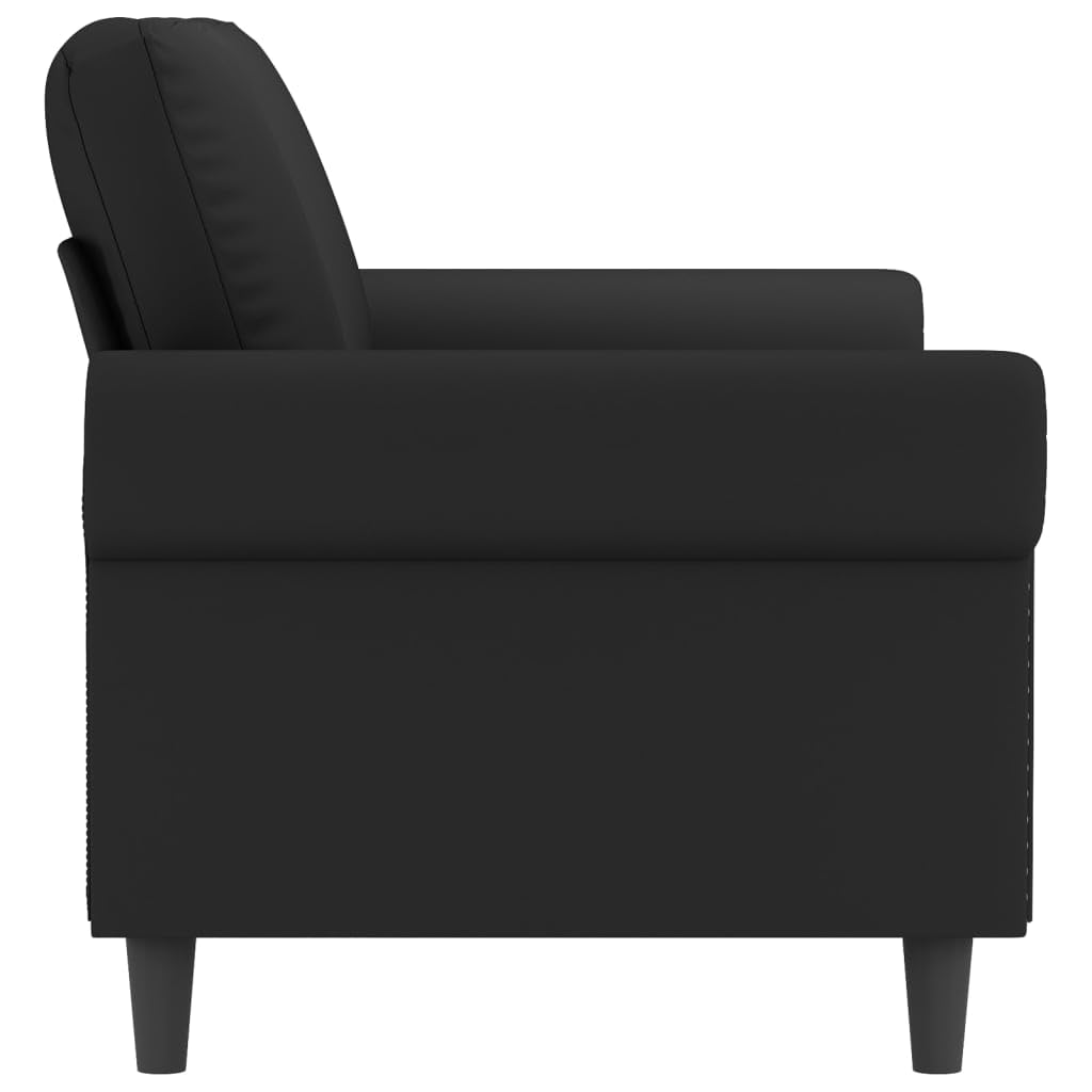 vidaXL 2-Seater Sofa in Black Velvet with Sturdy Metal Frame and Luxurious Comfort, Ideal for Living Room, Lounge, or Office Seating