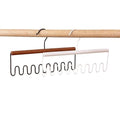 Barhary 1 Pcs Tie Rack Hanger With Foldable Metal Hooks, Space Saving Necktie Organizer For Men ? Large Capacity Tie And Belt Wo