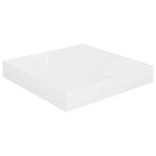 Vidaxl Floating Wall Shelves 4 Pcs High Gloss White 9.1''X9.3''X1.5'' Mdf