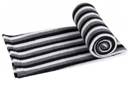 Ilsha Polyester Blend 500 TC Blanket (Single_Black and White)