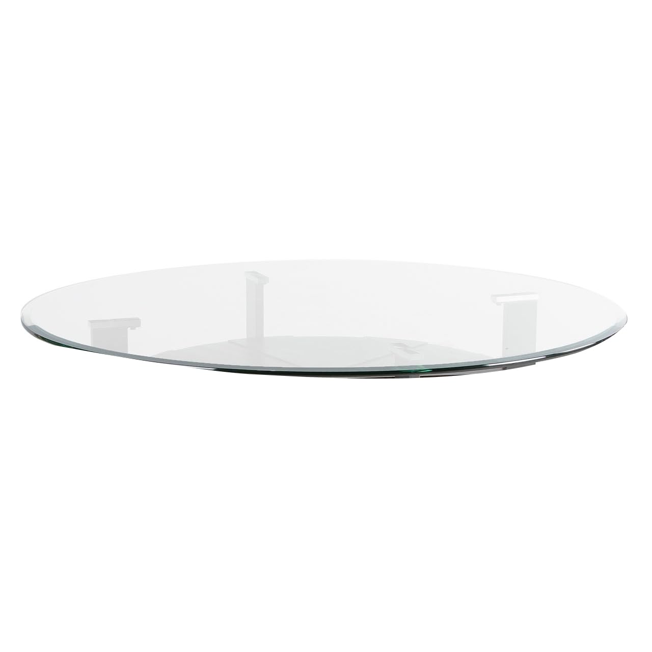 Steve Silver Furniture Olson Counter Table, 48&quot; Round Glass Table Top w/Iron Trestle Base w/Birch Wood Veneers, Mid-Centruy Design, 36&quot; Table Height, (Table Only), 48&quot; L x 48&quot; W x 36&quot; H, Grey