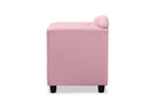 Baxton Studio Felice Modern and Contemporary Pink Faux Leather Kids 2-Seater Loveseat