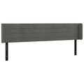 vidaXL Headboard, Upholstered Headboard for Bed Home, Bed Headboard with Ears, Bedroom Furniture, Dark Gray 64.2"x6.3"x30.7"/34.6" Velvet