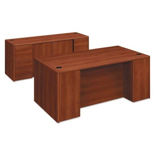 Hon 10799Co 10700 Double Pedestal Desk With Full Pedestals, 72W X 36D X 29 1/2H, Cognac