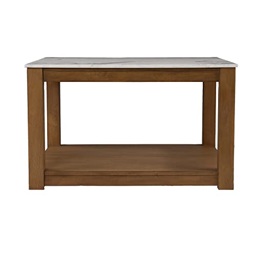SEI Furniture Chandlen Square 30&quot; Wood Cocktail Table, White & Natural