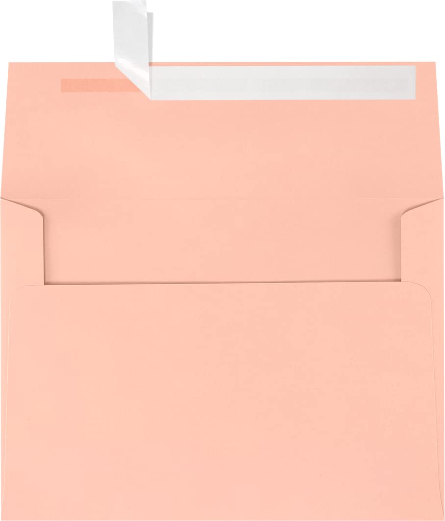 Luxpaper A7 Invitation Envelopes | Peel & Press | 5 1/4' X 7 1/4' | Blush Pink | 80Lb. Text | 250 Qty
