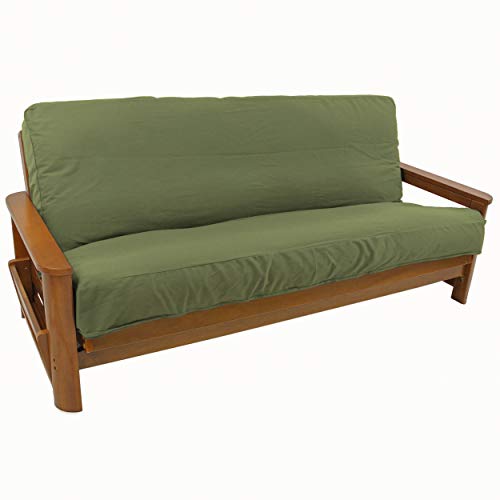 Blazing Needles Solid Twill 8 to 9-inch Full Futon Cover