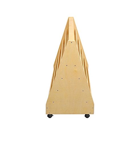 Ecr4Kids Double-Sided Mobile Book Display, Classroom Bookshelf, Natural