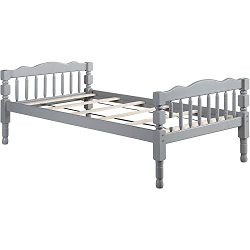 Acme Homestead Twin Twin Wooden Bunk Bed in Gray Finish