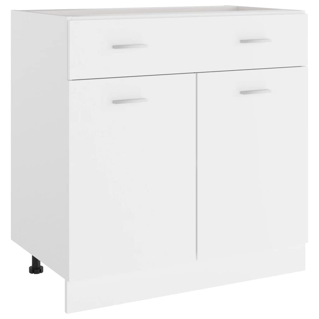 vidaXL Kitchen Drawer Bottom Cabinet in White - Scandinavian Style Organizational Unit - Made of Durable Engineered Wood - 31.5&quot;x18.1&quot;x32.1&quot; - Assembly Required