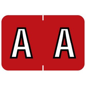 Tabbies Barkley Abkm Compatible 91620 Series Alpha Labels, Red 'A', 1   H X 1-1/2   W Label Size, Filing Color Code System, 50