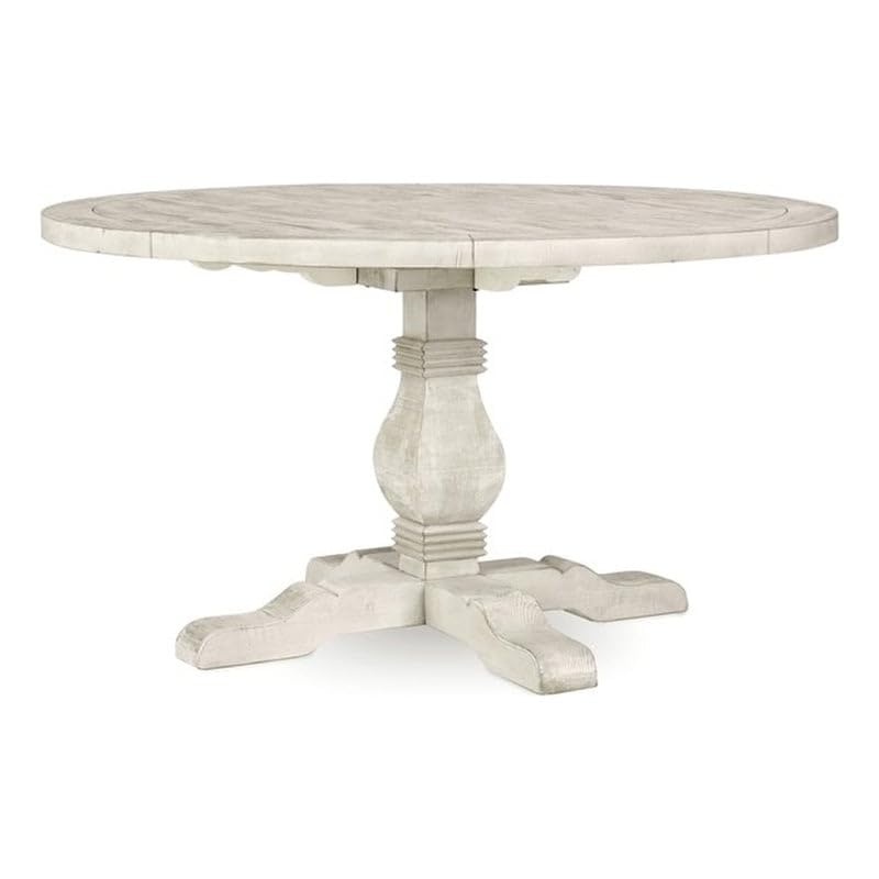 Kosas Home Quincy 55&Quot; Round Solid Pine Wood Dining Table In Nordic Ivory