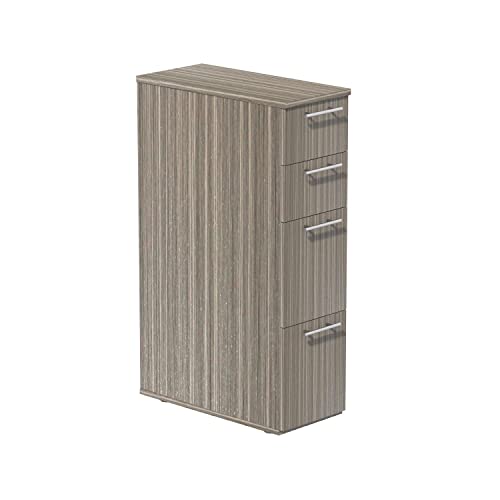 Mayline Skinny Tall Pedestal in Textured Driftwood Finish ABSPTTDW