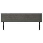 vidaXL Headboard, Upholstered Headboard for Bed Home, Bed Headboard with Ears, Bedroom Furniture, Dark Gray 64.2"x6.3"x30.7"/34.6" Velvet
