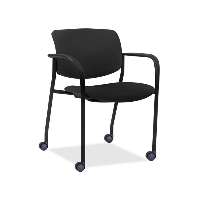 Black Foam, Vinyl Seat - Black Plastic Back - Powder Coated, Black Tubular Steel Frame - Four-Legged Base - 25.5&quot; Width X 25&quot; Depth X 33&quot; Height - 2 /-83115A205-Furniture