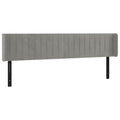 Vidaxl Headboard, Upholstered Headboard For Bed Home, Bed Headboard With Ears, Bedroom Furniture, Light Gray 79.9"X6.3"X30.7"/34.6" Velvet