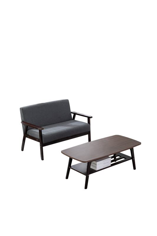 Lilola Home Bahamas Espresso Coffee Table and Loveseat Set