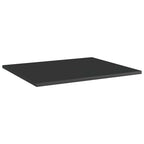 vidaXL Modern Style Bookshelf Boards 8-pcs Set, High Gloss Black, Easy-to-Clean, Engineered Wood, 23.6x19.7x0.6, Black High Gloss Bookcase Boards Replacement